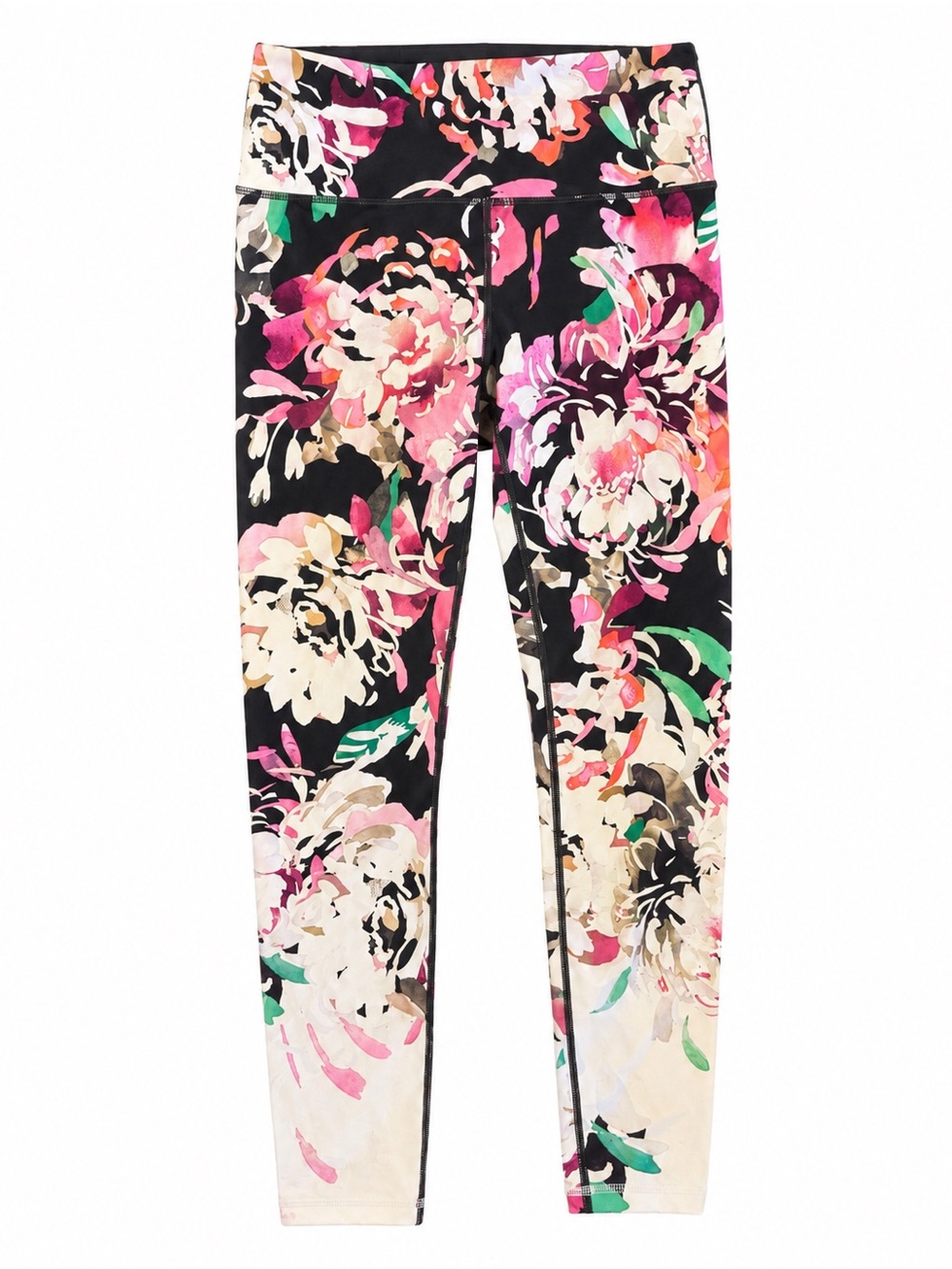 Athleta Floral Crop Leggings Size Small High Rise Stretch Yoga Pants